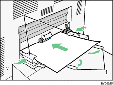 Bypass tray illustration numbered callout illustration