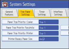 Operation panel screen illustration
