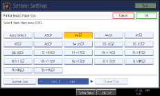 Operation panel screen illustration