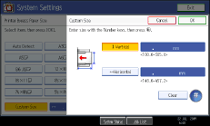 Operation panel screen illustration