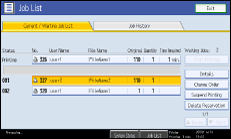 Operation panel screen illustration