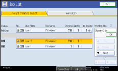 Operation panel screen illustration