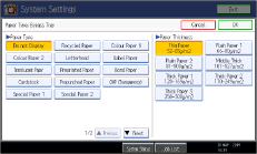 Operation panel screen illustration