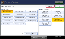 Operation panel screen illustration