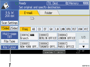 Operation panel screen illustration numbered callout illustration