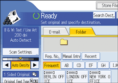 Operation panel screen illustration