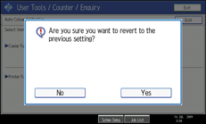 Operation panel screen illustration