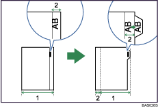 Illustration of copying onto tab stock