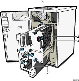 Multi-folding unit illustration numbered callout illustration