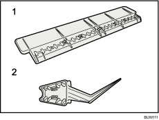 Ring stand and ring opener illustration numbered callout illustration