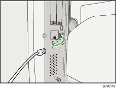 illustration of connecting the Ethernet interface cable