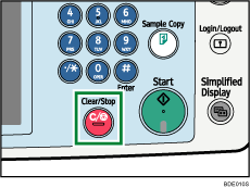 Clear/Stop key illustration