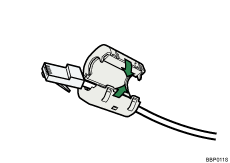 illustration of Ethernet cable with ferrite core 