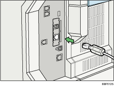 illustration of connecting Gigabit Ethernet cable