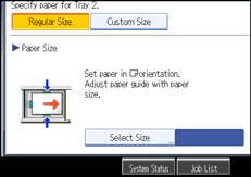 Operation panel screen illustration
