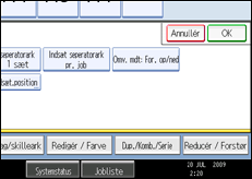 Illustration af betjeningspanelets sk&aelig;rm