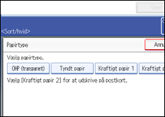 Illustration af betjeningspanelets sk&aelig;rm