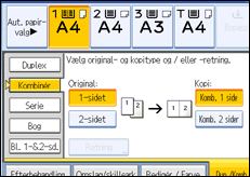 Illustration af betjeningspanelets sk&aelig;rm