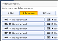 Illustration af betjeningspanelets sk&aelig;rm