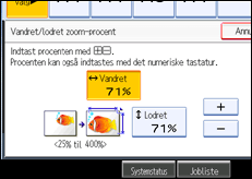 Illustration af betjeningspanelets sk&aelig;rm