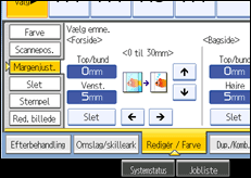 Illustration af betjeningspanelets sk&aelig;rm