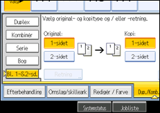 Illustration af betjeningspanelets sk&aelig;rm