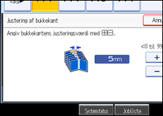 Illustration af betjeningspanelets sk&aelig;rm