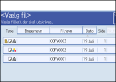 Illustration af betjeningspanelets sk&aelig;rm