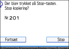 Illustration af betjeningspanelets sk&aelig;rm