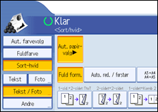 Illustration af betjeningspanelets sk&aelig;rm