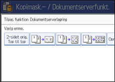 Illustration af betjeningspanelets sk&aelig;rm