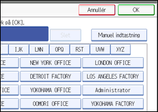 Illustration af betjeningspanelets sk&aelig;rm