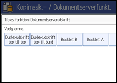 Illustration af betjeningspanelets sk&aelig;rm