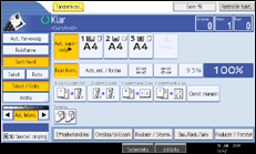 Illustration af betjeningspanelets sk&aelig;rm