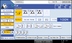 Illustration af betjeningspanelets sk&aelig;rm