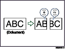 Illustration af sideadskillelse og l&aelig;ngdereduktion