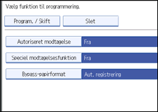 Illustration af sk&aelig;rmen p&aring; betjeningspanelet