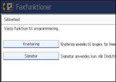 Illustration af skærmen på betjeningspanelet