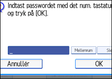 Illustration af sk&aelig;rmen p&aring; betjeningspanelet
