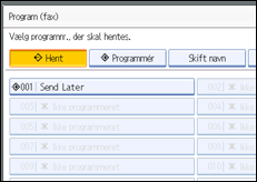 Illustration af sk&aelig;rmen p&aring; betjeningspanelet