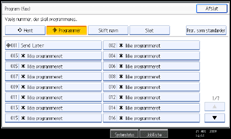 Illustration af sk&aelig;rmen p&aring; betjeningspanelet