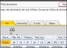 Illustration af sk&aelig;rmen p&aring; betjeningspanelet