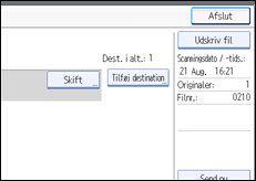 Illustration af sk&aelig;rmen p&aring; betjeningspanelet