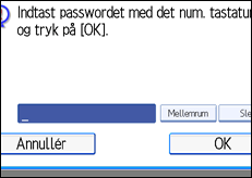 Illustration af sk&aelig;rmen p&aring; betjeningspanelet