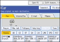 Illustration af sk&aelig;rmen p&aring; betjeningspanelet