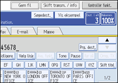Illustration af sk&aelig;rmen p&aring; betjeningspanelet