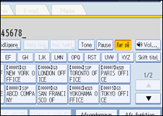 Illustration af sk&aelig;rmen p&aring; betjeningspanelet