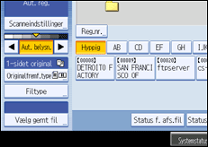 Illustration af sk&aelig;rmen p&aring; betjeningspanelet