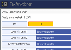 Illustration af sk&aelig;rmen p&aring; betjeningspanelet