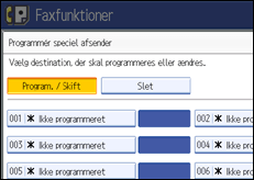 Illustration af sk&aelig;rmen p&aring; betjeningspanelet